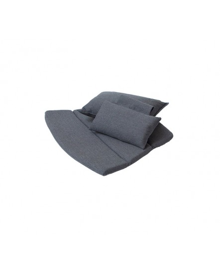 BREEZE cushion set for highback chair, 5469YSN98, Sunbrella Natte, Black