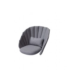 Peacock cushion set for lounge chair, 5458YSN95, Sunbrella Natte, Grey