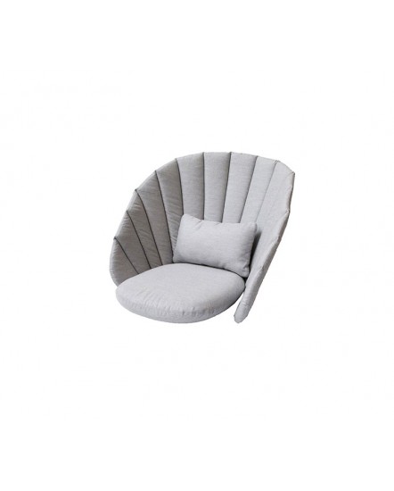 Peacock cushion set for lounge chair, 5458YSN96, Sunbrella Natte, Light grey