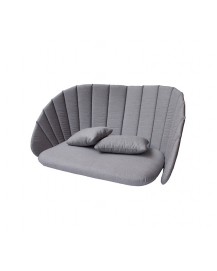 Peacock cushion set for sofa, 5558YS95, Sunbrella Natte, Grey