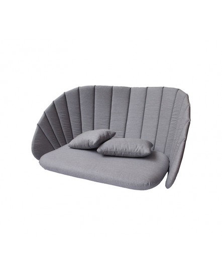 Peacock cushion set for sofa, 5558YS95, Sunbrella Natte, Grey