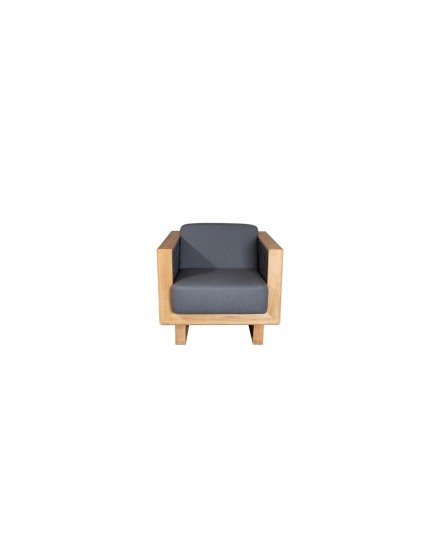 ANGLE Lounge Chair w/Teak frame