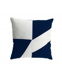 GEOMETRIC Cushion Night Blue/White
