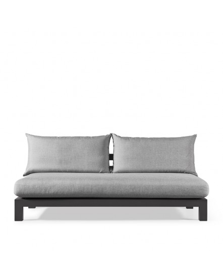 PACIFIC Alu 2 Seat Armless Sofa