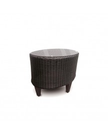 CORONA Side Table with Tempered Glass Top