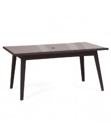 SENNA Rectangular Dining Table with Tempered Glass Top