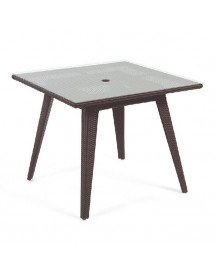 SENNA Square Dining Table with Tempered Glass Top