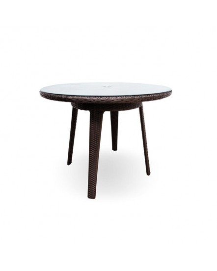 SENNA 40" Round Dining Table with Tempered Glass Top