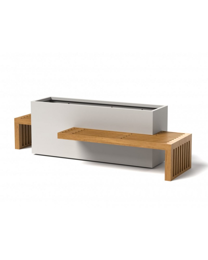 Linear Planter Bench (1) (Ipe) - Amenities | Luxury Outdoor Furniture