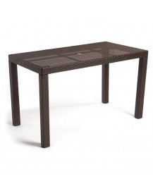 BARBADOS Table with Tempered Glass Top